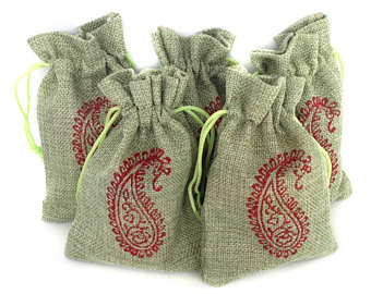 Jute Material and Letter Pattern Type Customized Linen Bread bag eco friendly bread bag