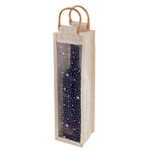 Burlap wine bag 2
